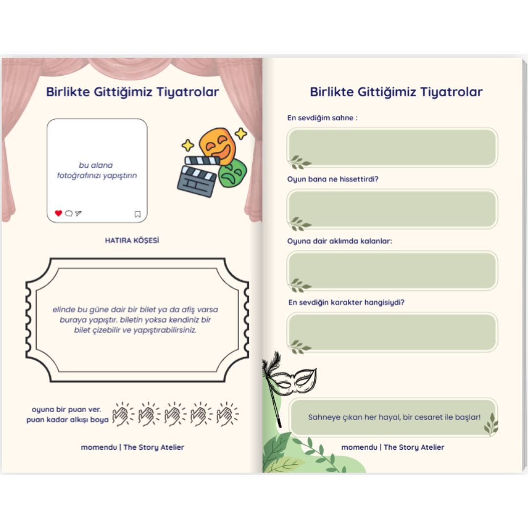 Babam ve Ben Anı Defteri ve Aktivite Kartları