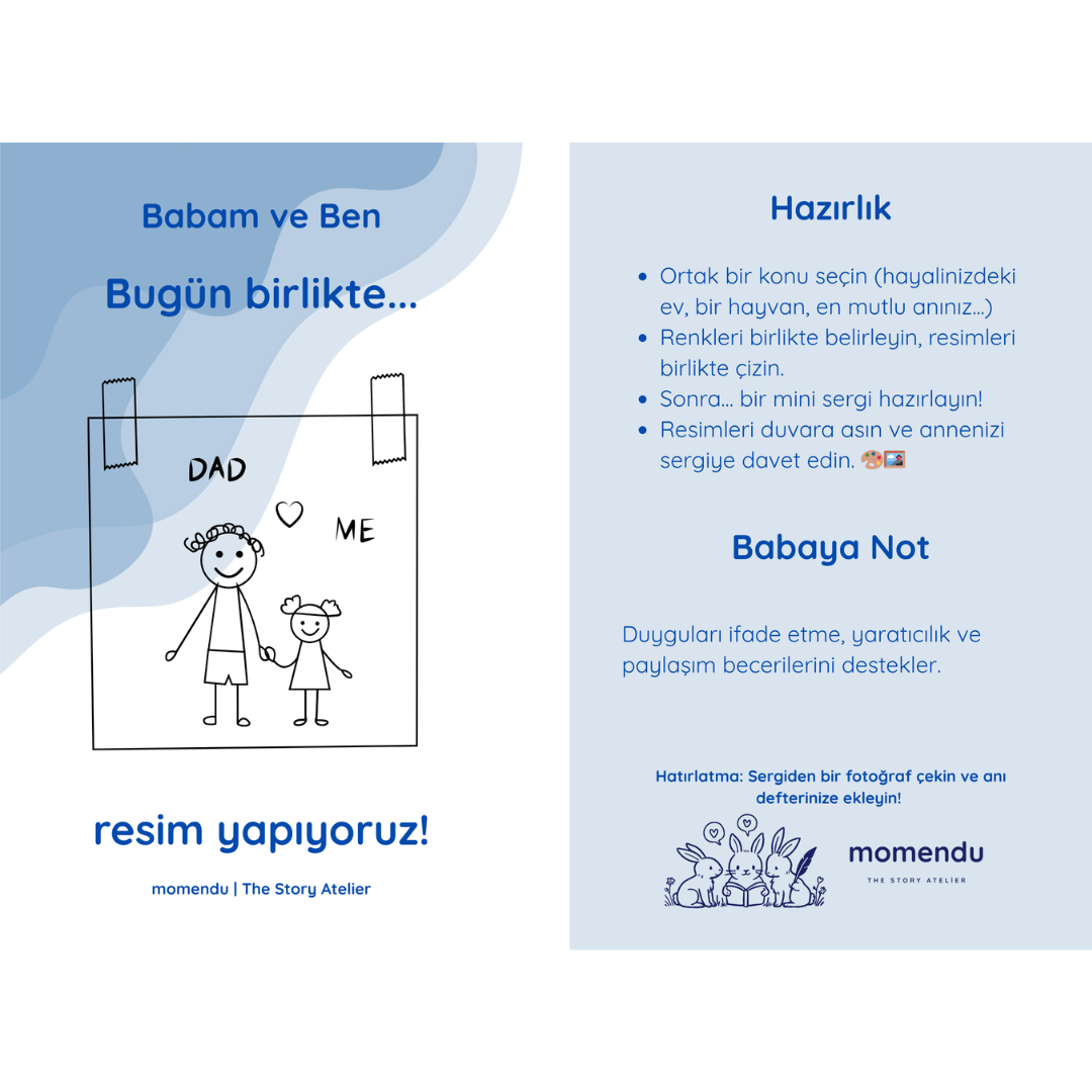 Babam ve Ben Anı Defteri ve Aktivite Kartları