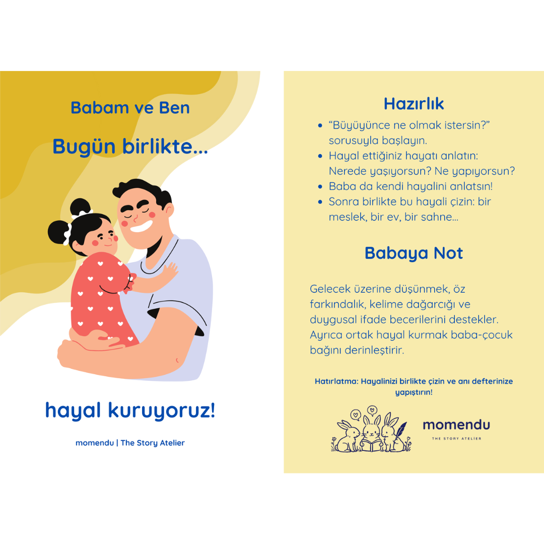 Babam ve Ben Anı Defteri ve Aktivite Kartları